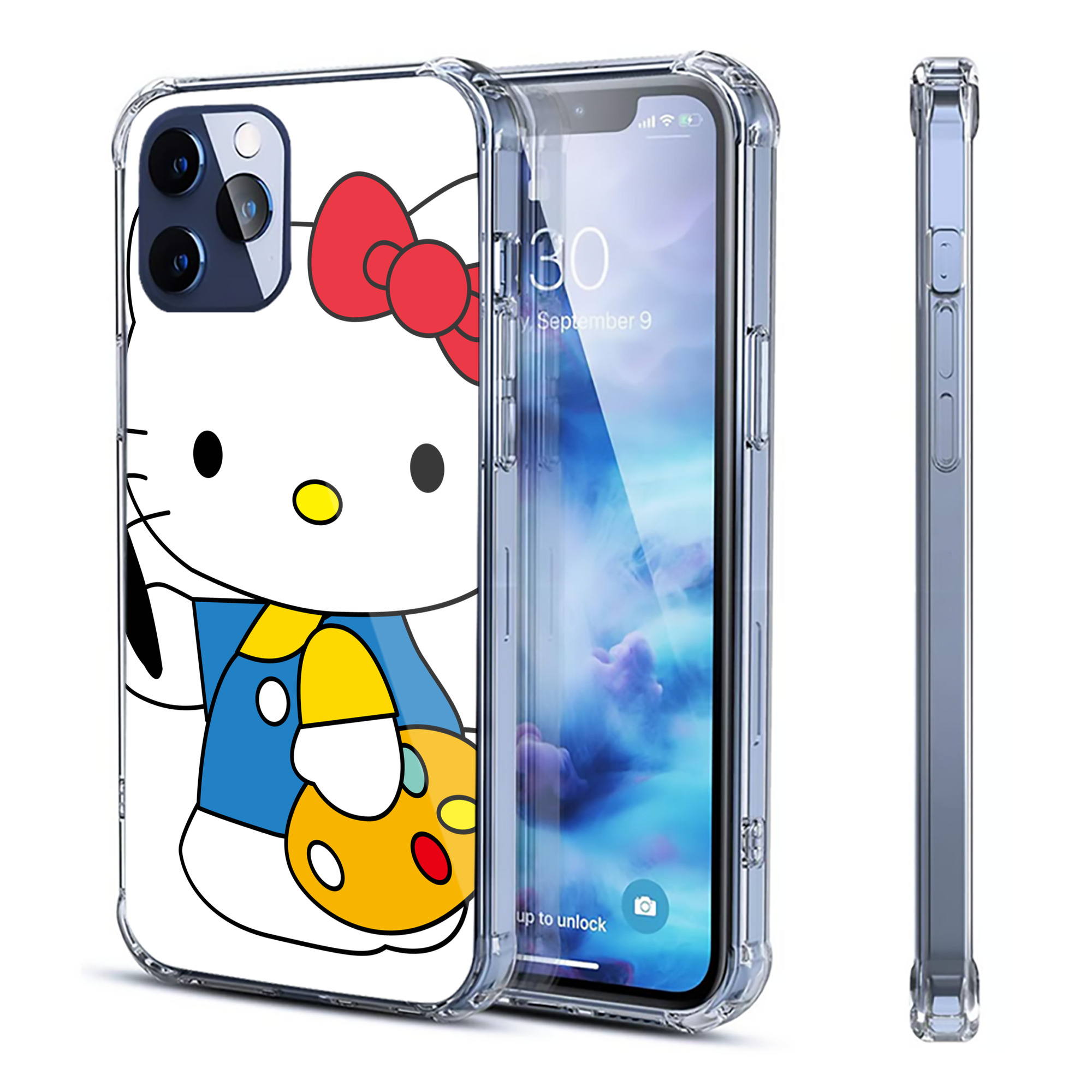 （画像用） Hello Kitty ハローキティ 【iPhone 12シリーズ対応】透明スマホケース（クリアソフトケース）